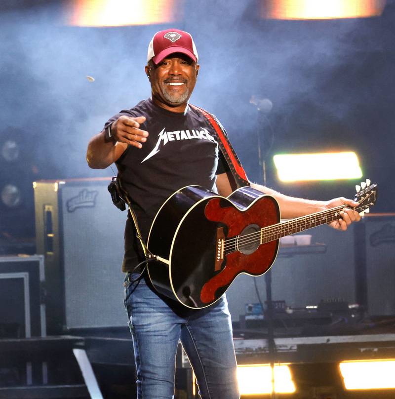 NASHVILLE, TENNESSEE - OCTOBER 14: Darius Rucker performs at Ascend Amphitheater on October 14, 2023 in Nashville, Tennessee. (Photo by Jason Kempin/Getty Images)