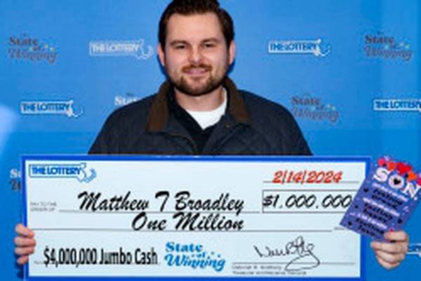 Man wins $1 million on scratch-off ticket from Valentine’s Day gift from his mother